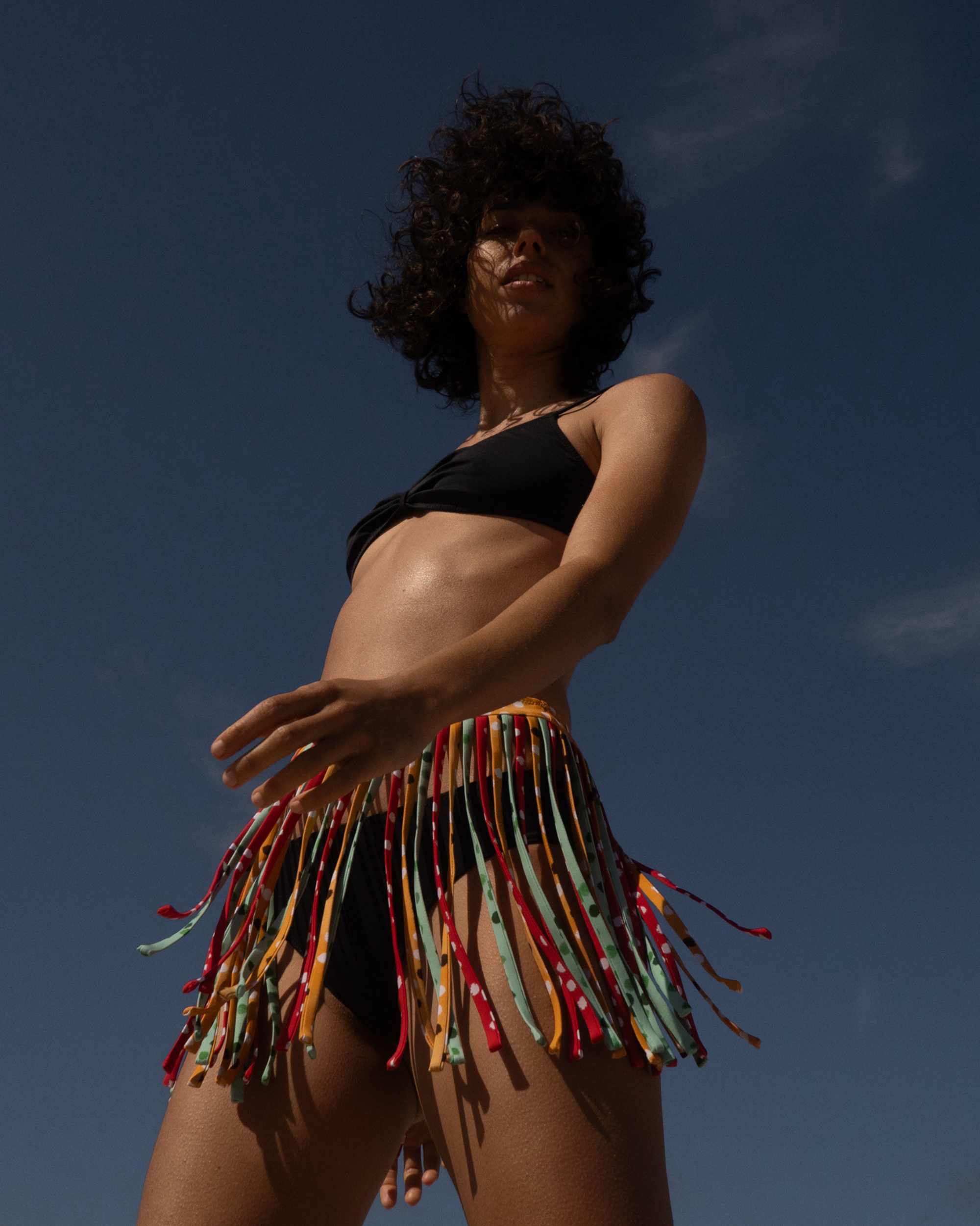 The Cha-Cha Skirt in Ikat Dot
