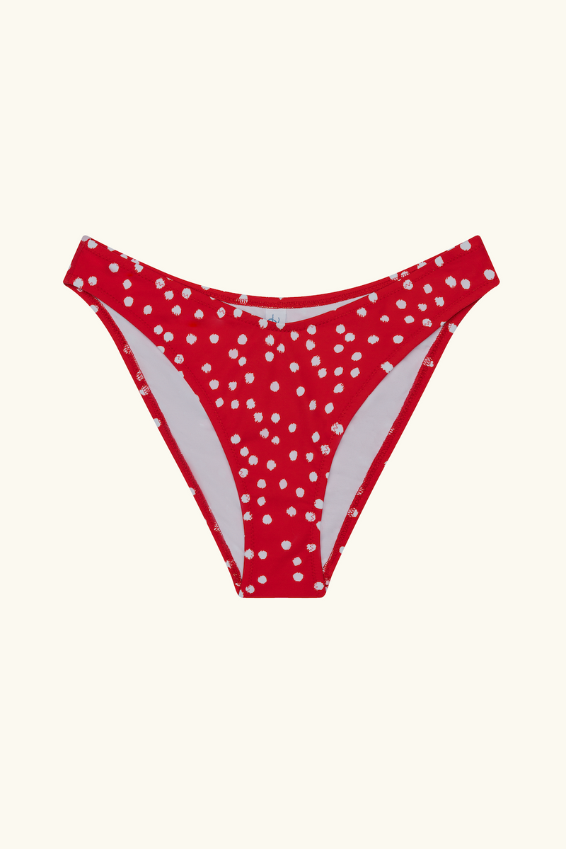 The Jane Bottom - Red Ikat Dot