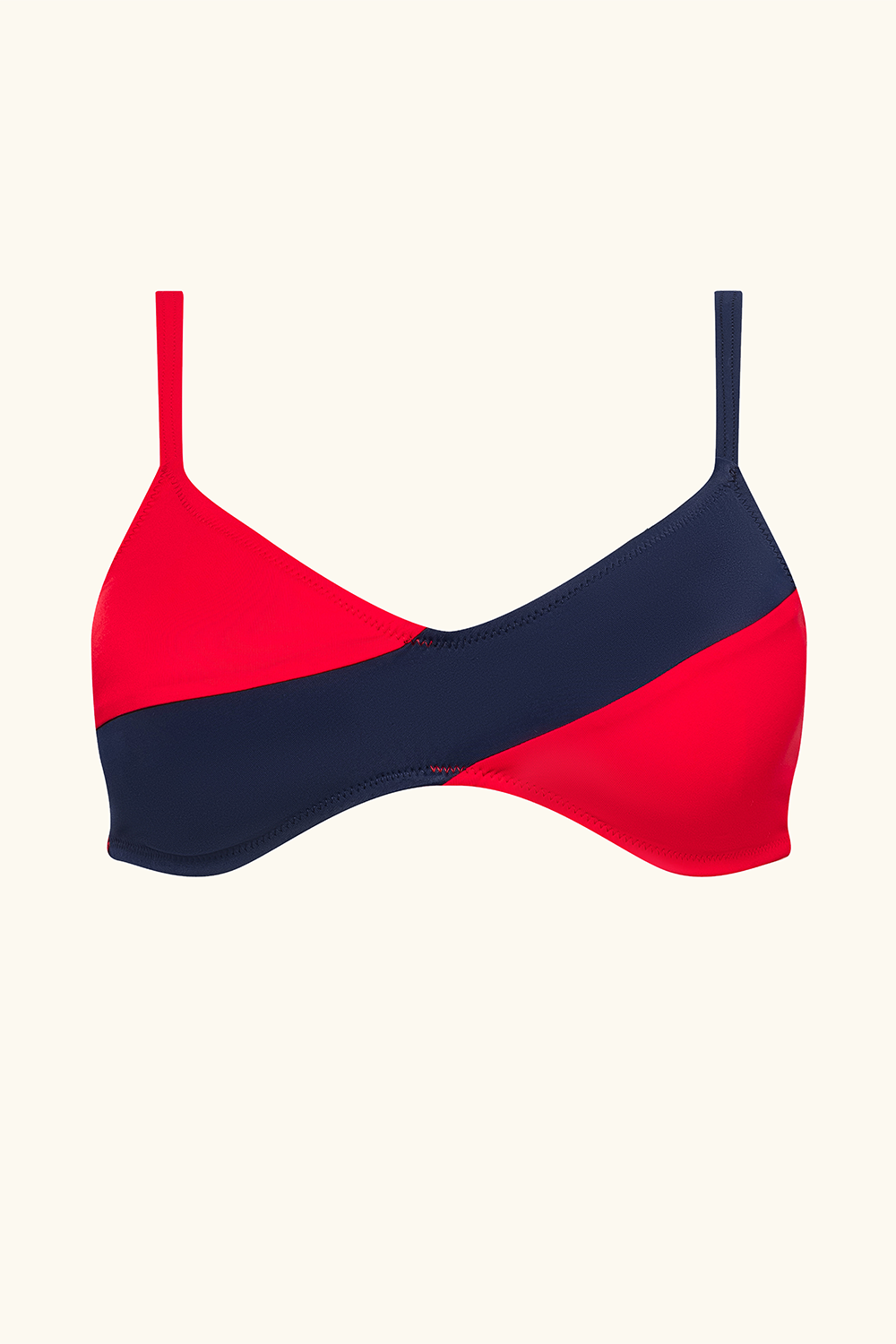 The Josie Top - Red & Navy