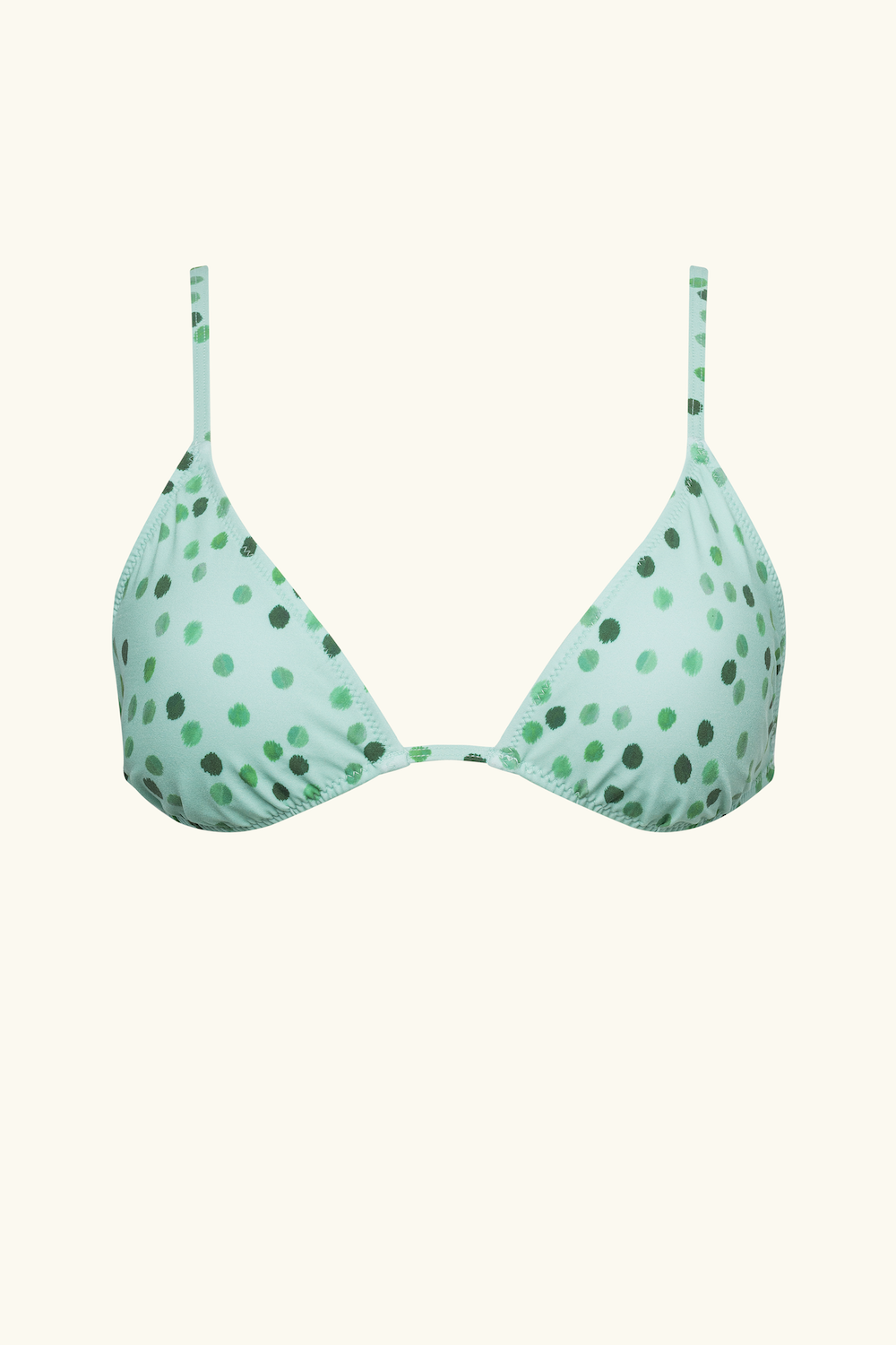 The Lucy Top - Green Ikat Dot
