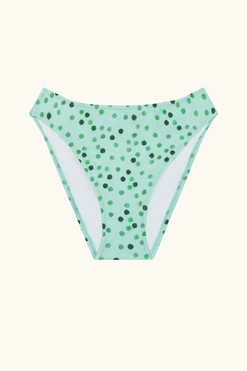 The Marie Bottom - Green Ikat Dot