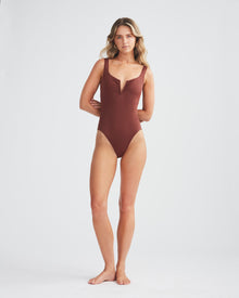 The Lucia One Piece in Chocolate