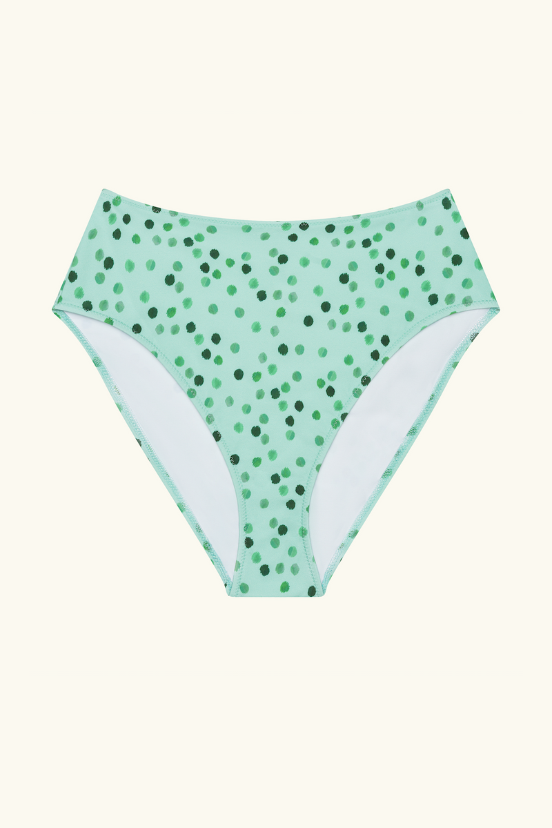The Rose Bottom - Green Ikat Dot