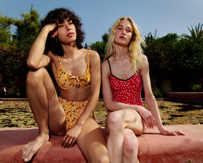 The Rose Bottom - Marigold Ikat Dot