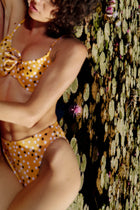 The Emily Top - Marigold Ikat Dot