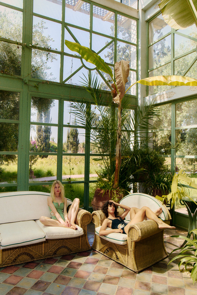The Flora One Piece - Sage Green & Ivory