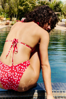 The Jane Bottom - Red Ikat Dot