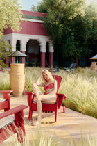 The Emily Top - Red Ikat Dot