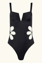 The Flora One Piece - Black & Ivory