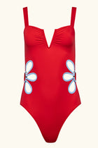 The Flora One Piece - Poppy & Blue
